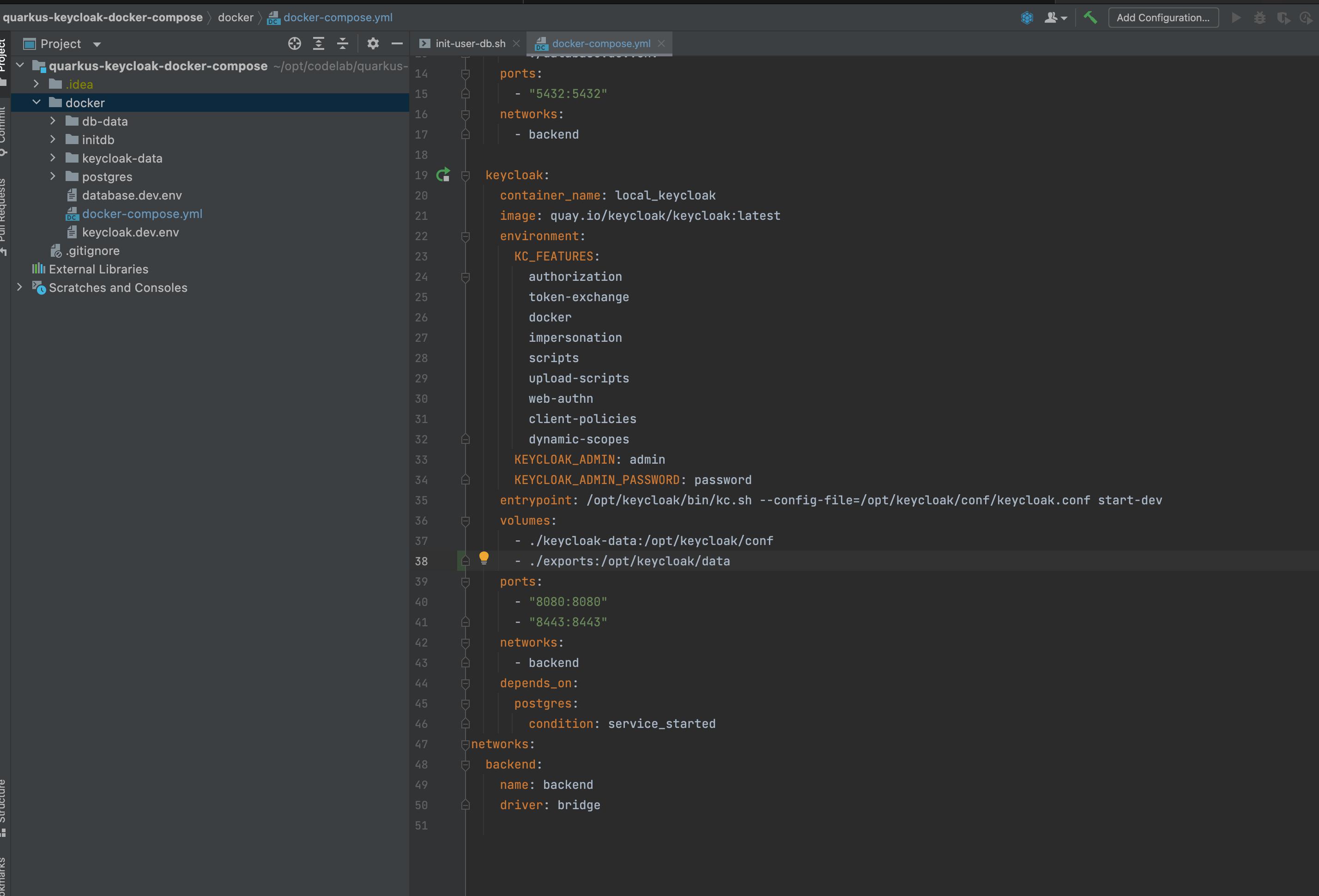Export Realm, Users in Quarkus Keycloak